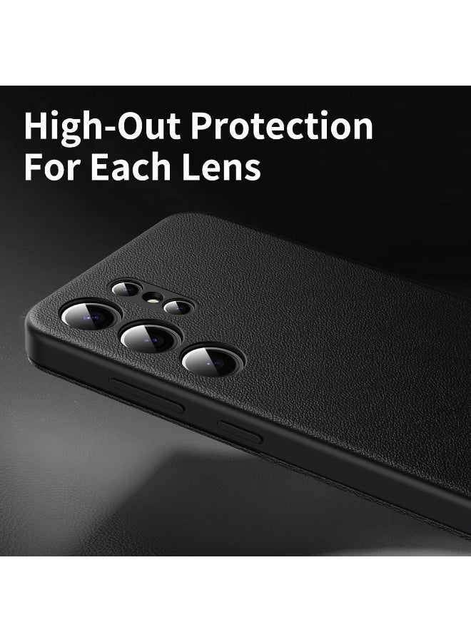 Adando for Samsung S26 Ultra PU Leather Smart Case, Flip View Small Window Business Cover Card Slot Slim Case with Luxury Business Smart View Case for S26 Ultra (Black) - Image 4